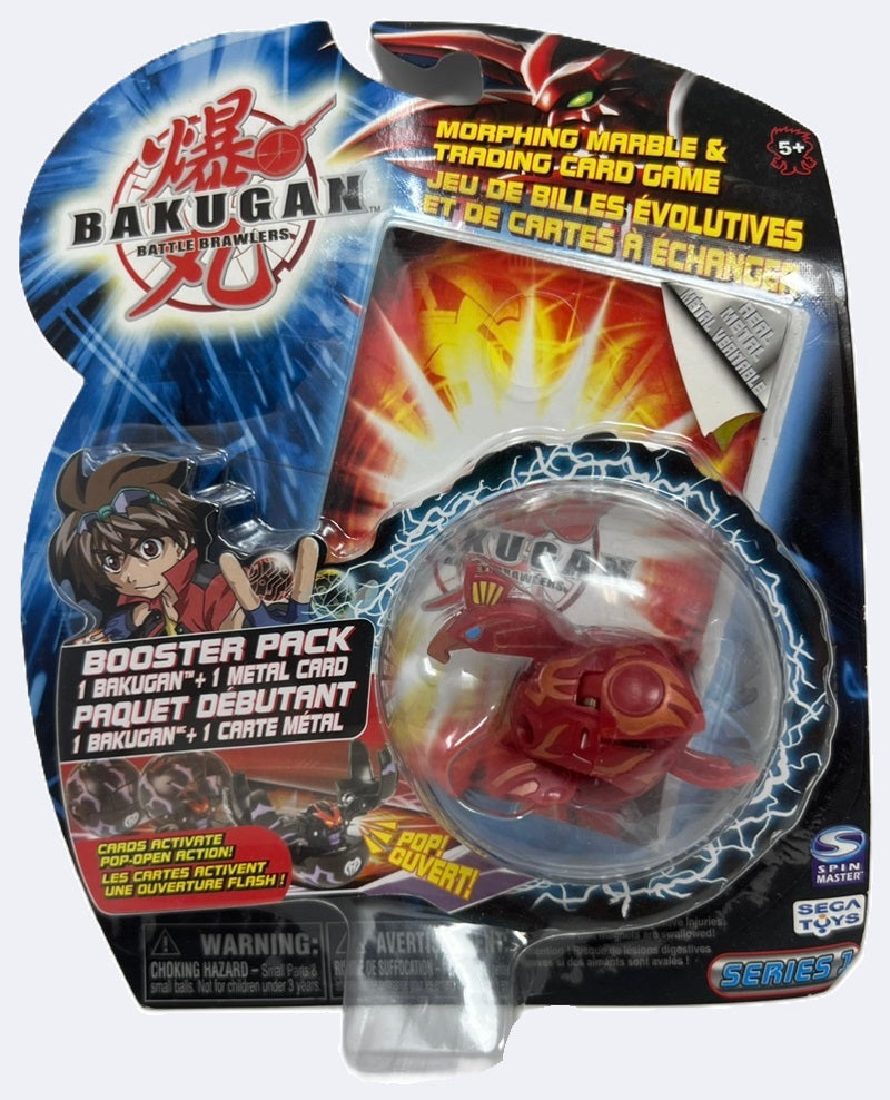 Bakugan Battle Brawlers B1 Series Pyrus Skyress 1 Booster Pack + Metal Card